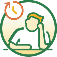Illustration of Tired Person